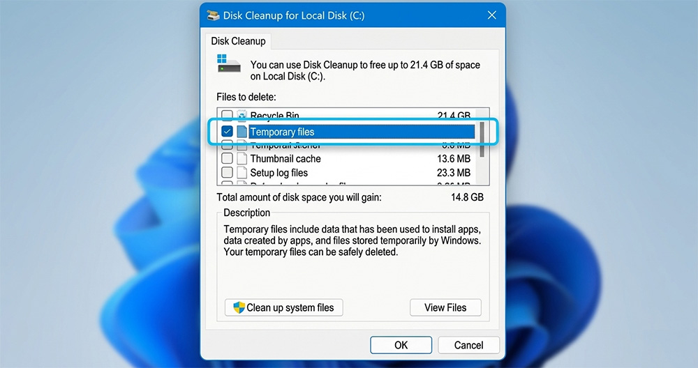 discover how to delete windows temp files using disk cleanup tool