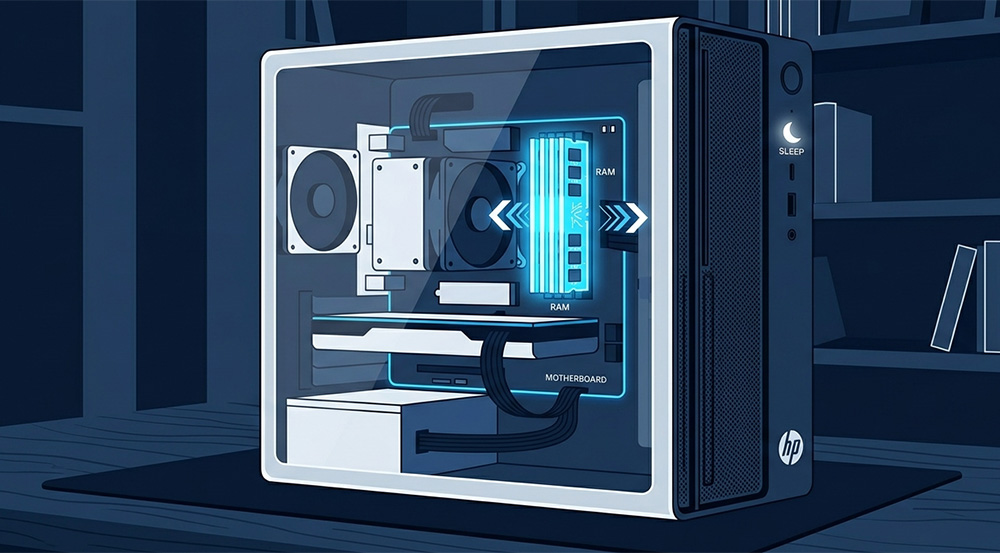 RAM inside a computer case related to pc won't wake from sleep mode
