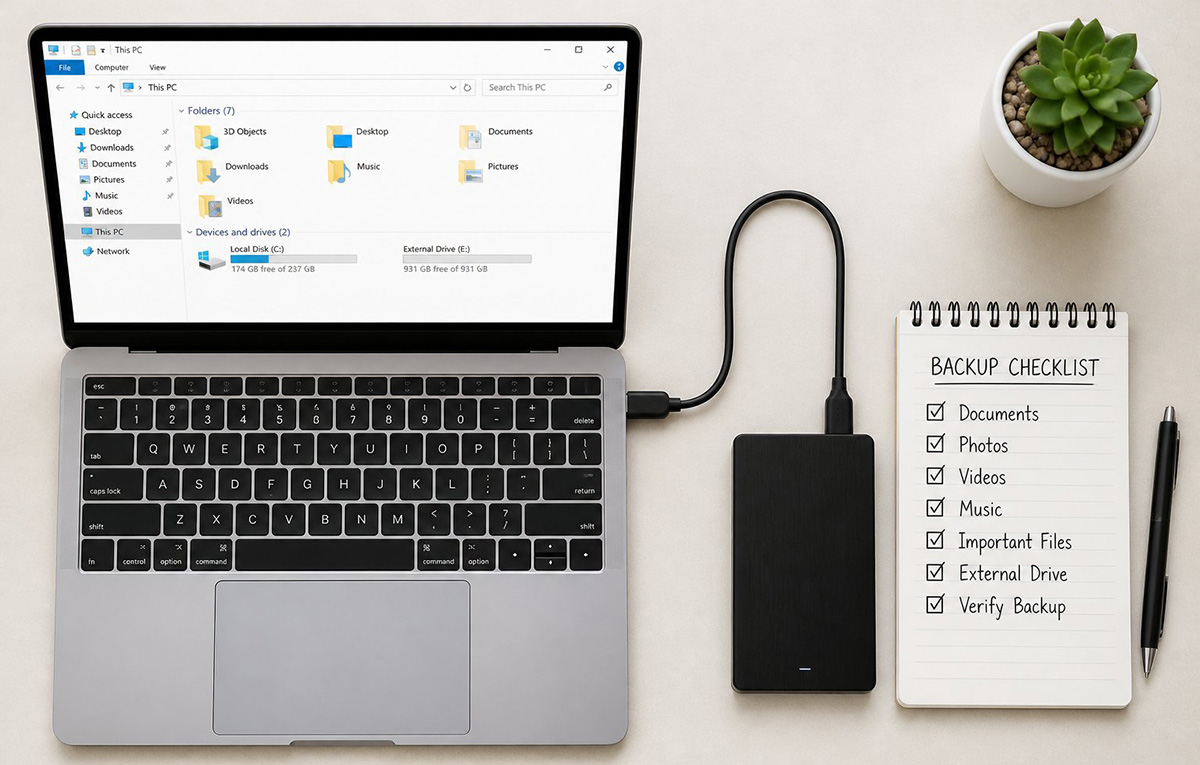 how to transfer files to a new computer: step by step checklist
