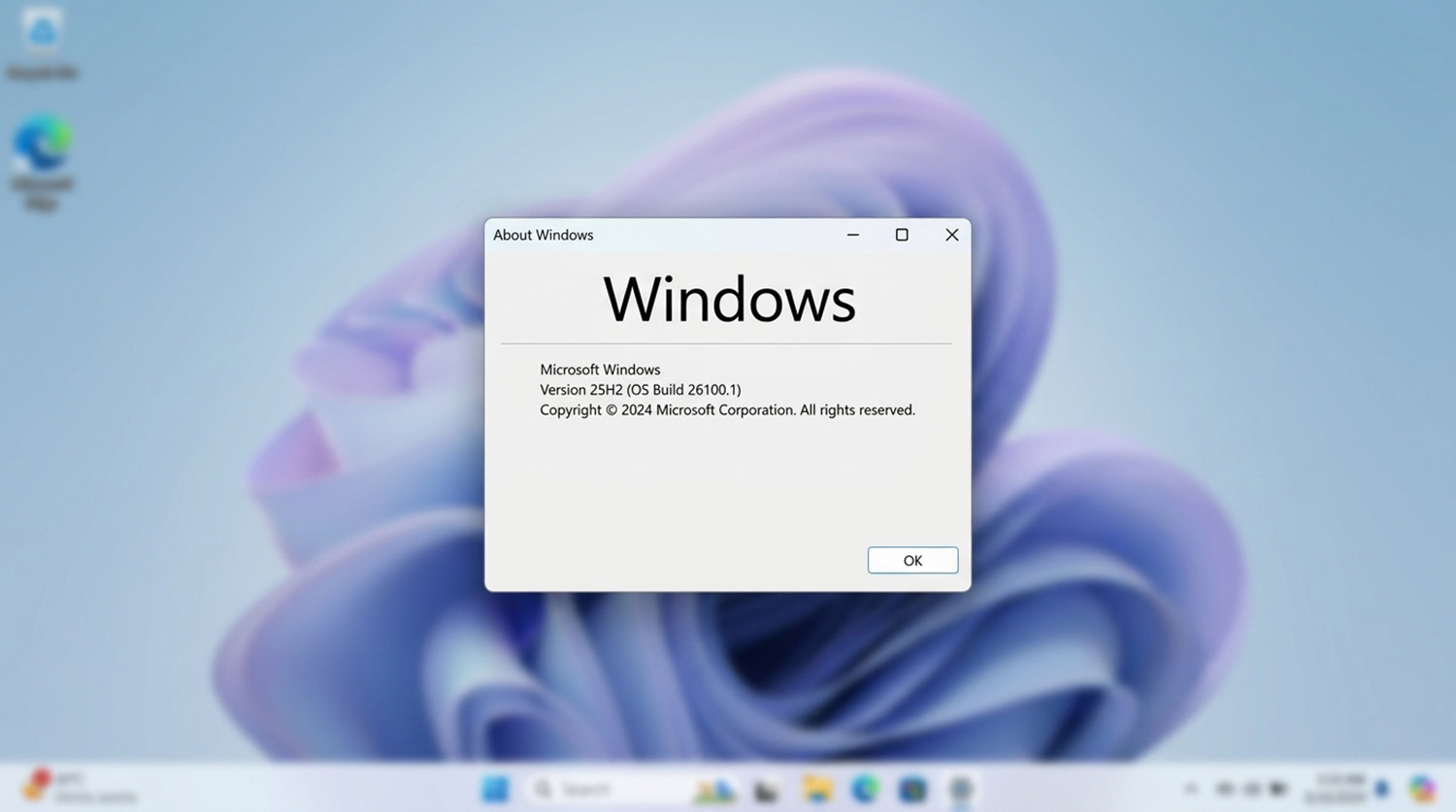 Winver window on Windows 11 showing the version needed for the support end date