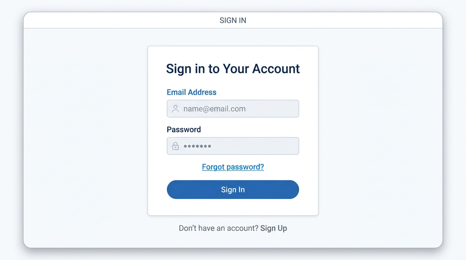 Forgot password link on screen for why can't I log into Microsoft account